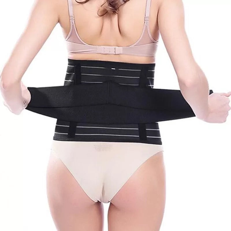 Opciones de color negro y beige de faja postquirúrgica elástica con tecnología antibacteriana de bambú