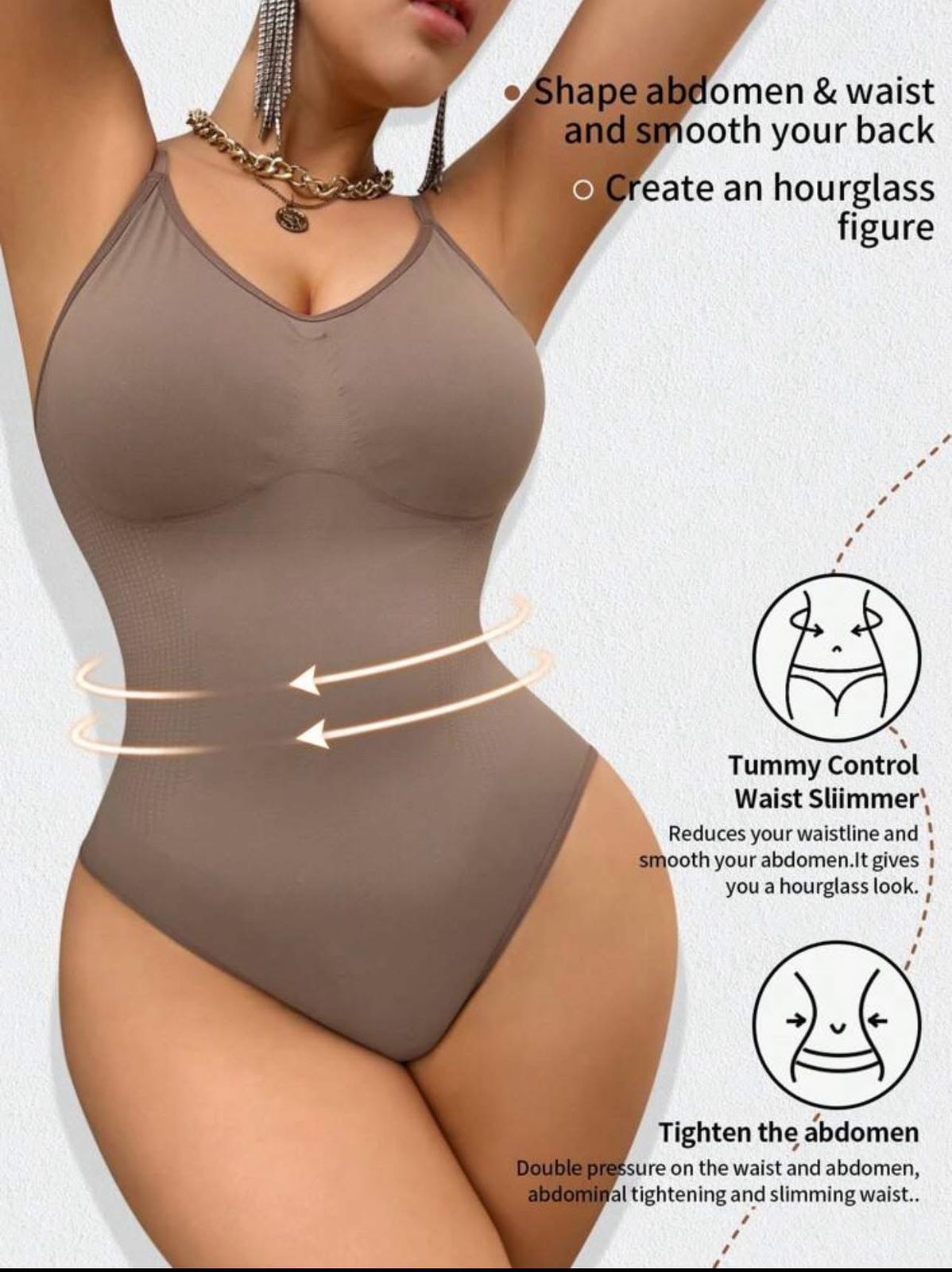 Prenda moldeadora suave al tacto sin costuras laterales, disponible en negro y tonalidades nude con tirantes finos.