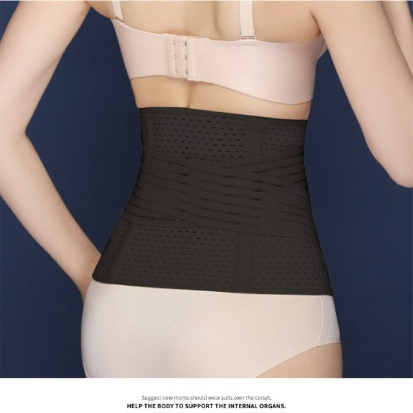 Refuerzo lumbar en X para corrección de postura y soporte de columna en faja postquirúrgica de bambú