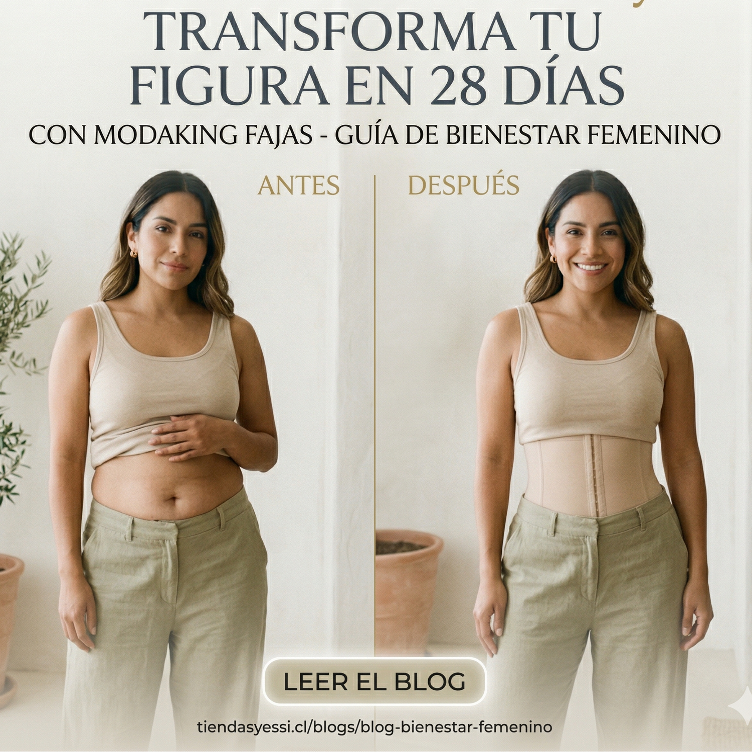 Antes y despues del embarazo, como las fajas ayudan al cambio y reducir la guatita de delantal.