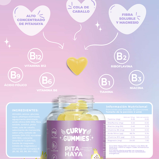 Curvy Gummies: Suplemento en Gomitas para Moldear y Realzar tu Figura (60 unid) - Fajas Reductoras YESSI - Envío Gratis Chile